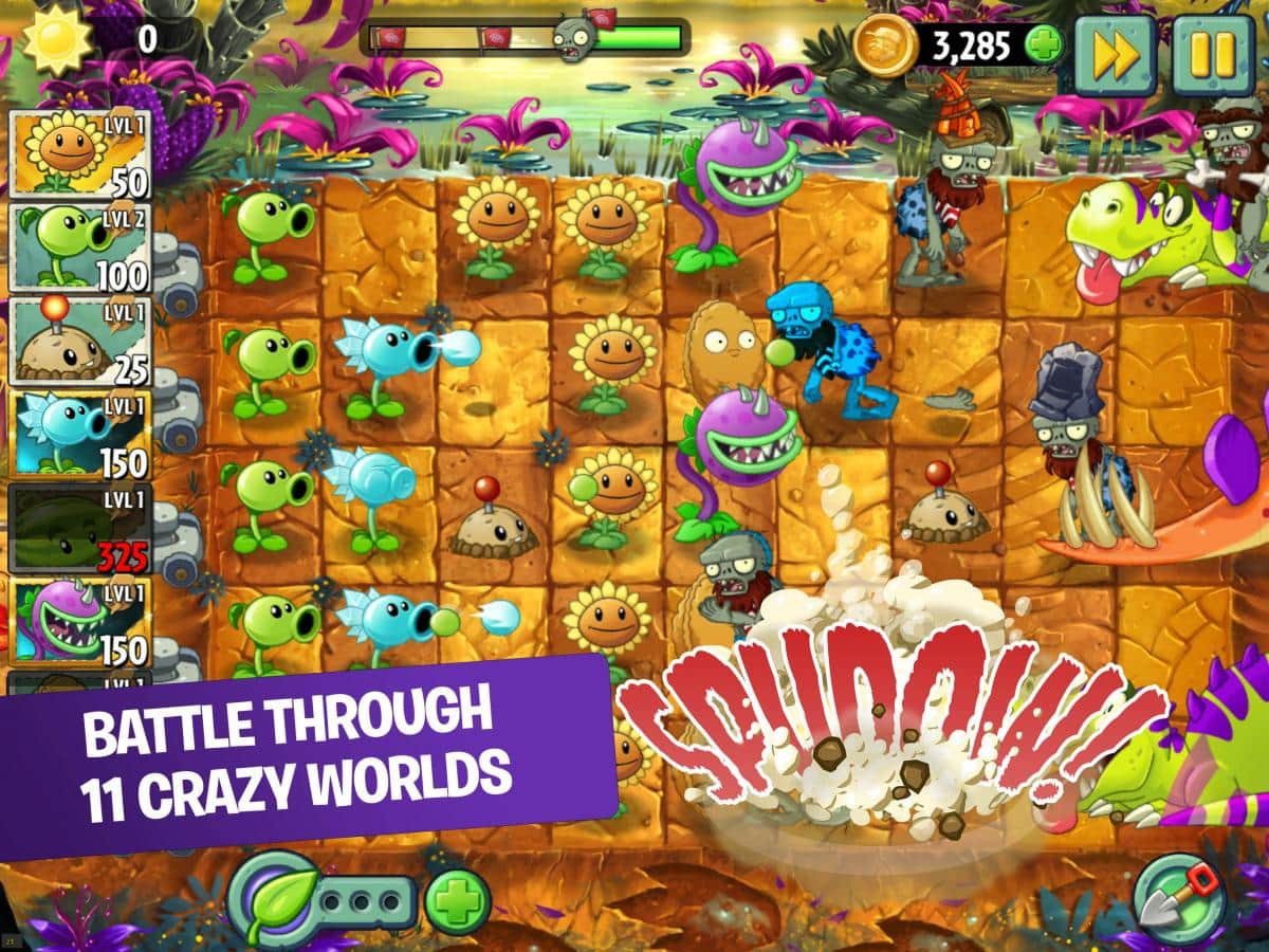 В Plants vs. Zombies 2 для Android и iOS появились динозавры, plants of  zombies 2 взлом - thirstymag.com