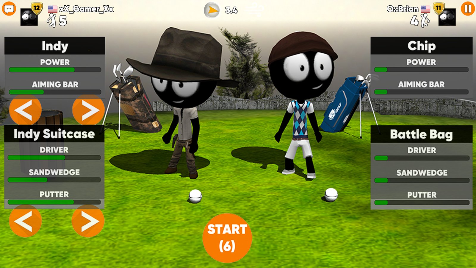 Stickman Cross Golf Battle Screenshot