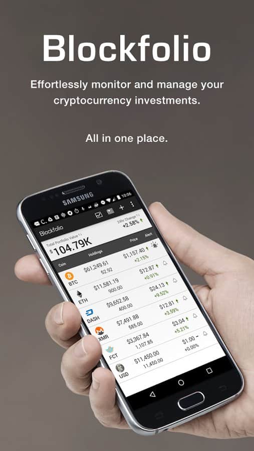 blockfolio app remove % of bitcoin