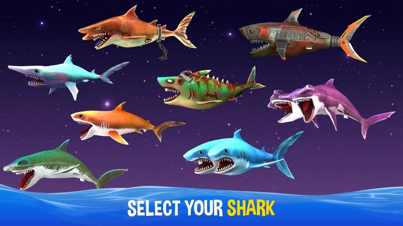 Double Head Shark Attack - Multiplayer - ALL SHARKS UNLOCKED VIP 2019 -  Android Gameplay [FHD] 