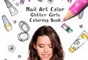 Nail Art Color – Glitter Girls Coloring Book