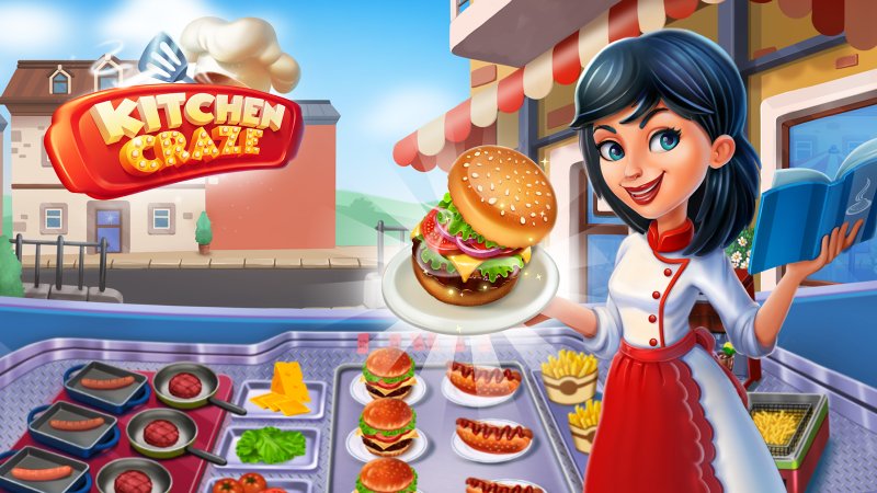 kitchen craze food restaurant chef cooking games