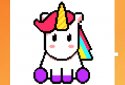 Unicorn Art Pixel - Color By Number